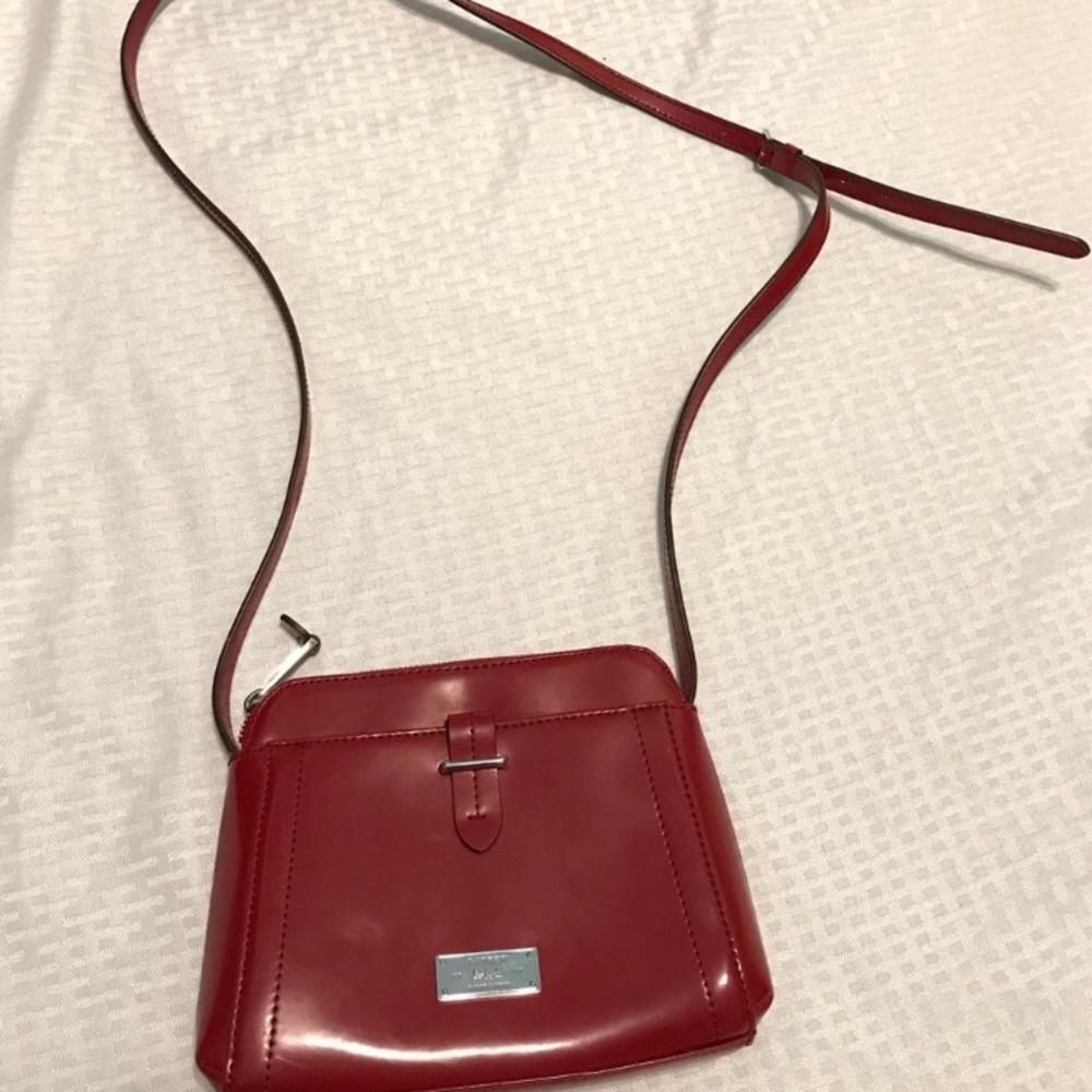 Red leather purse